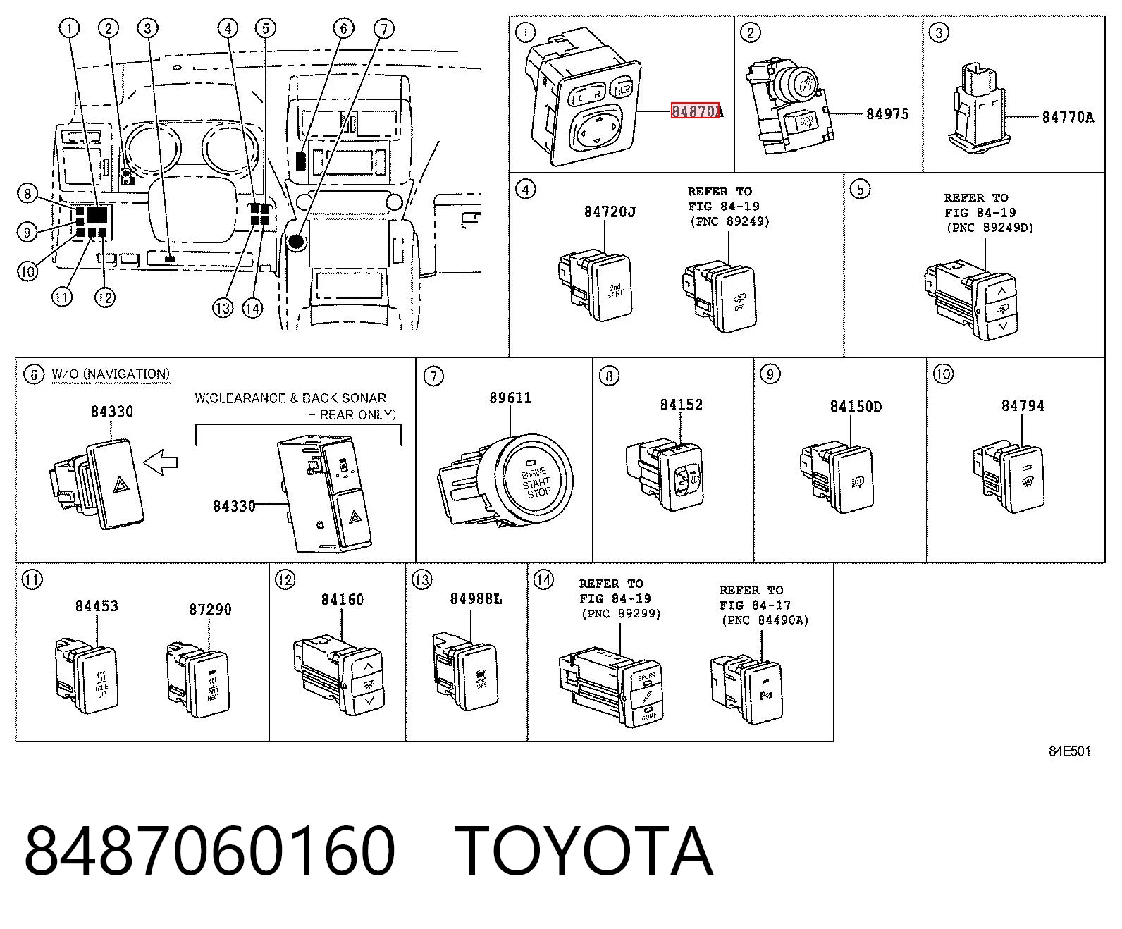 8487060160 Toyota Регулятор дзеркал