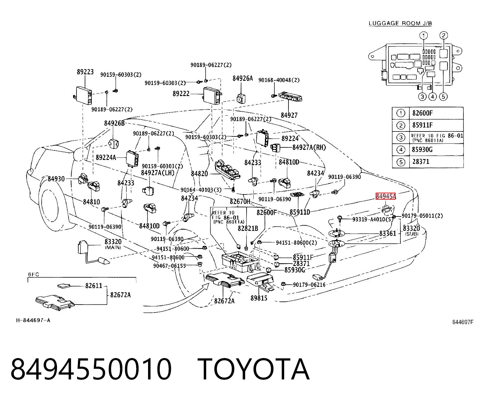 8494550010 Toyota Кінцевий вимикач