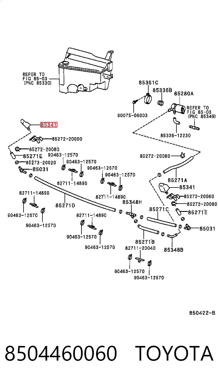 8504460060 Toyota Форсунка омивача фари передньої