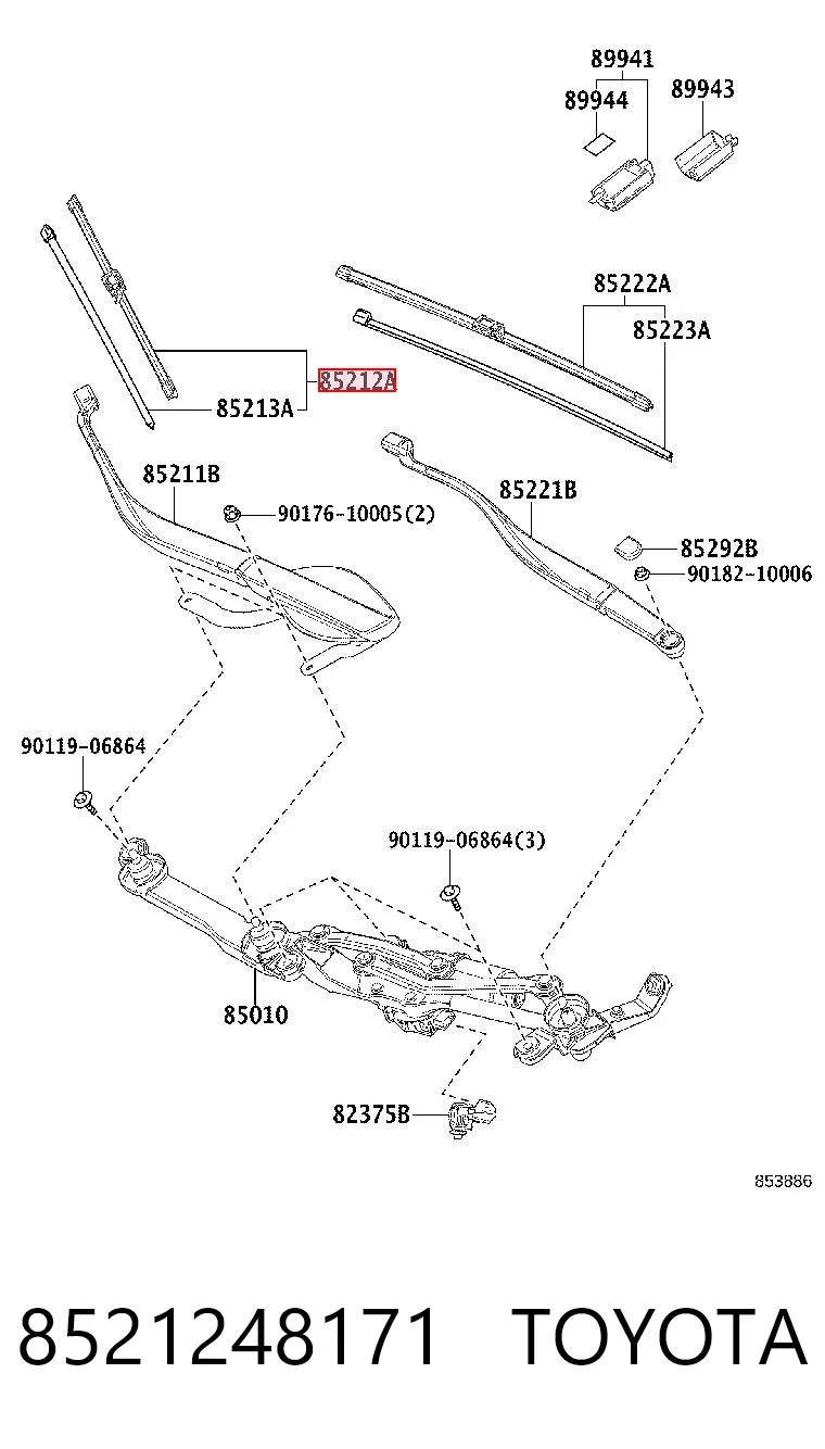 GBFN67330 Mazda Щітка склоочисника лобового скла, пасажирська
