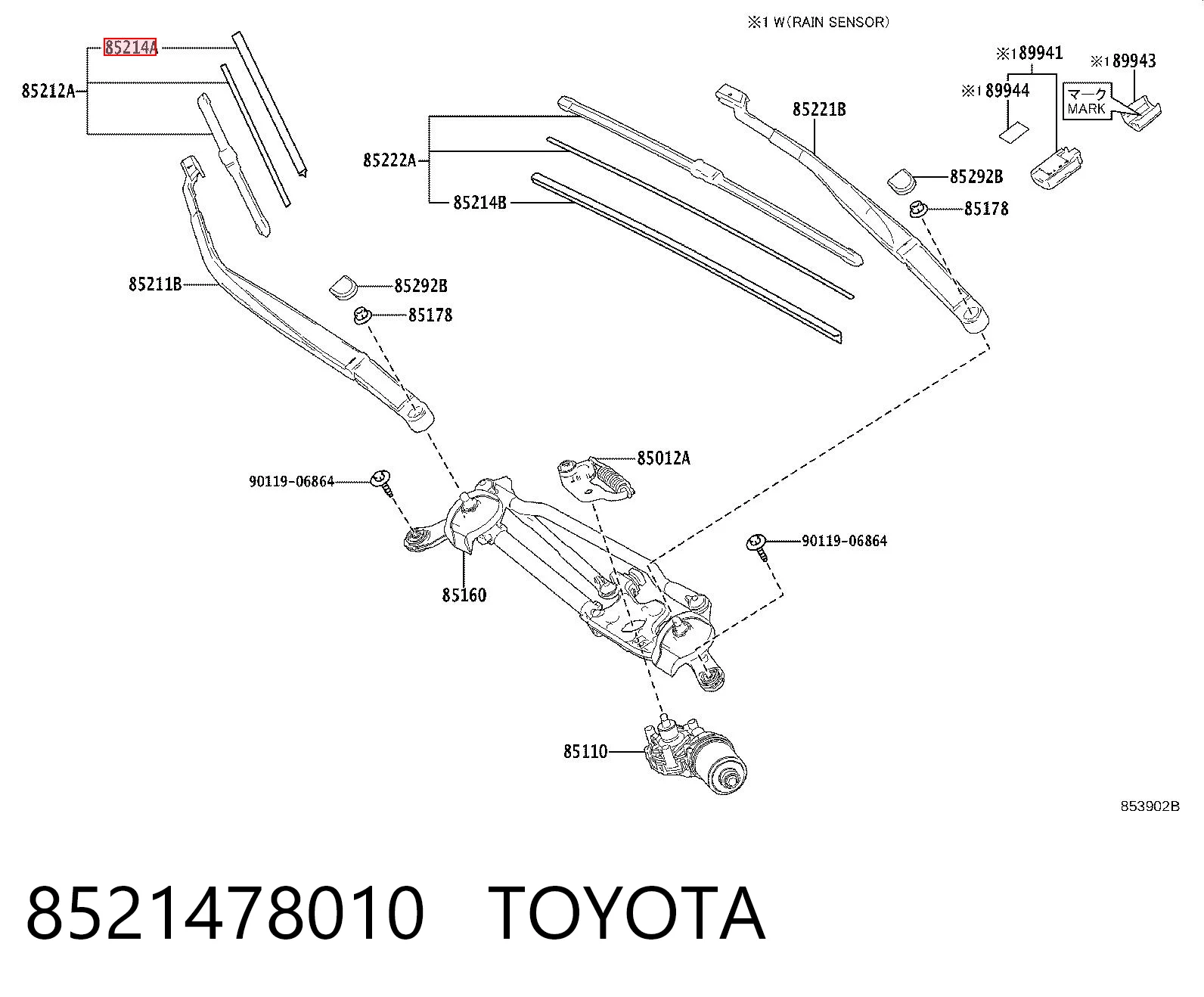 8521478010 Toyota 