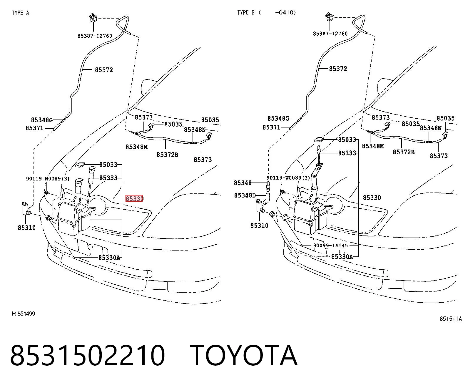 8531502210 Toyota