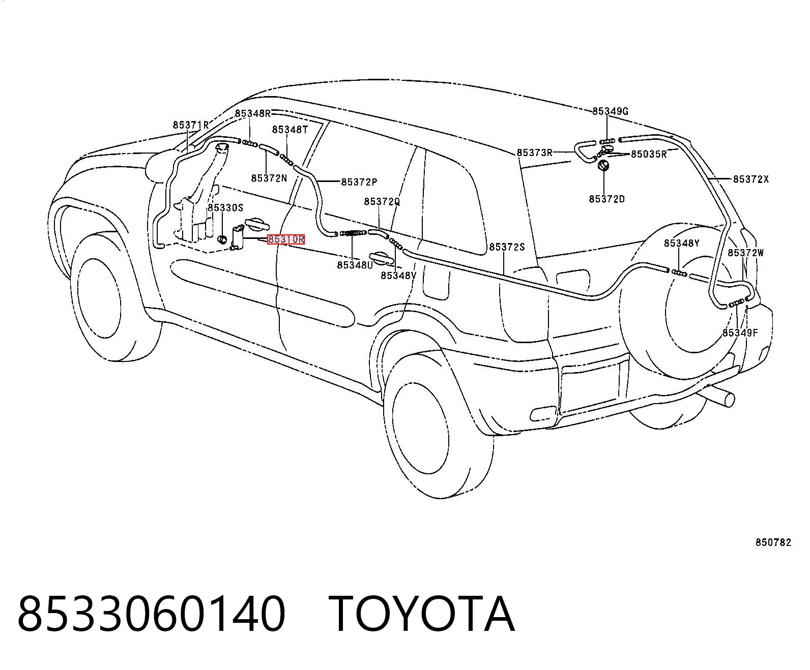 8533060140 Toyota Двигун бачка омивача