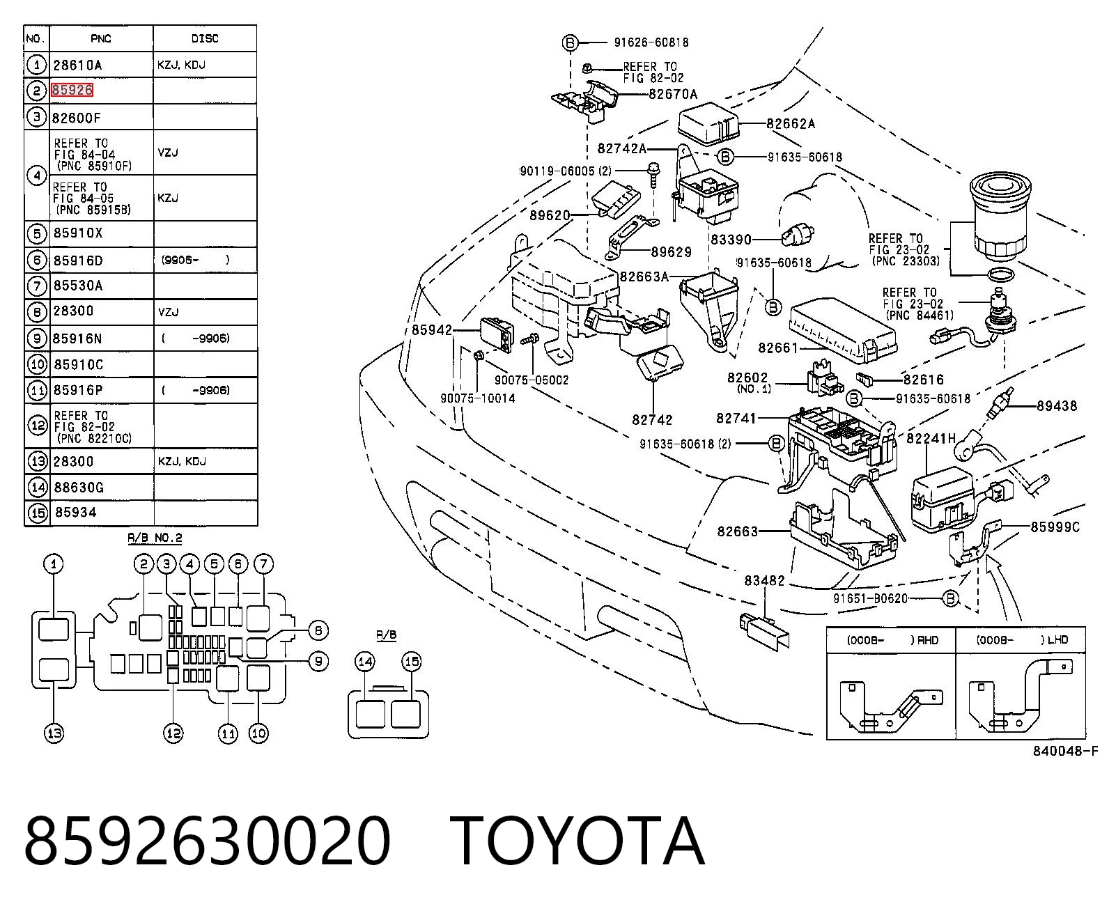 8592630020 Toyota Реле фар передніх