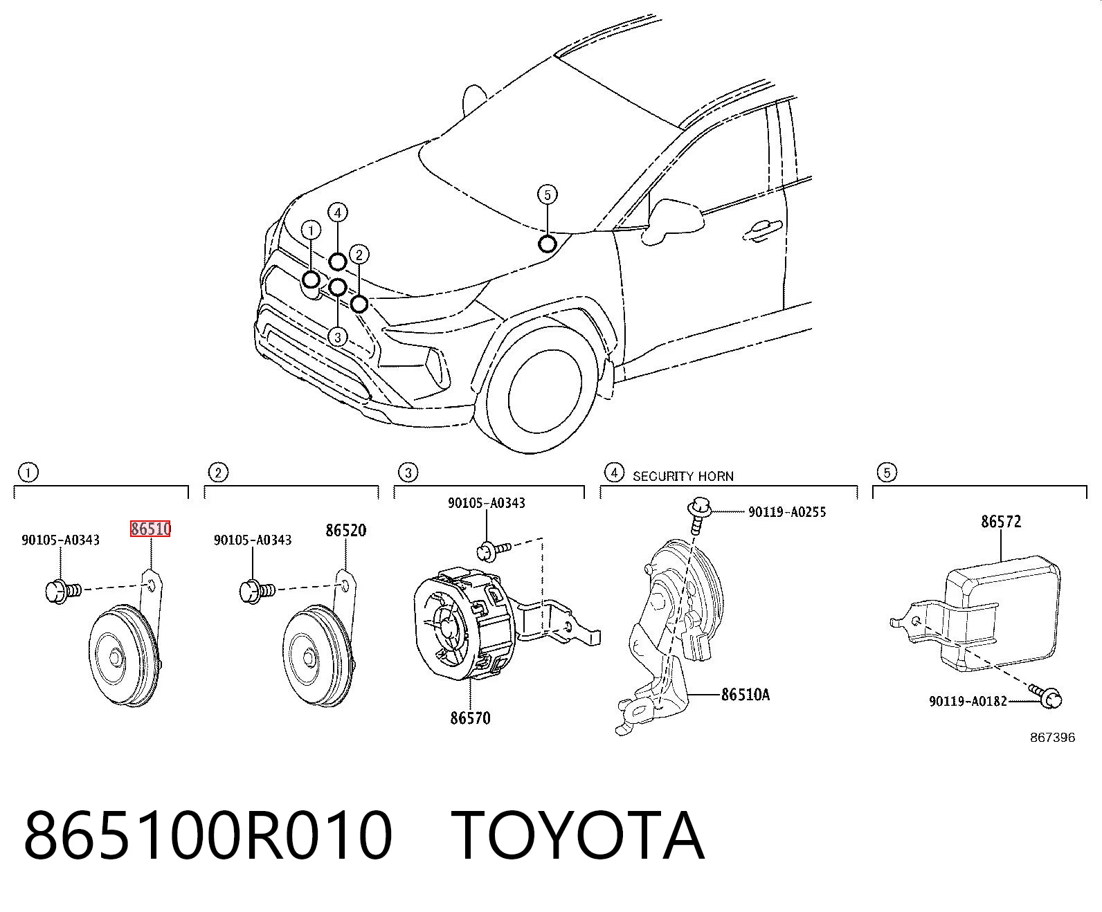865100R010 Toyota 