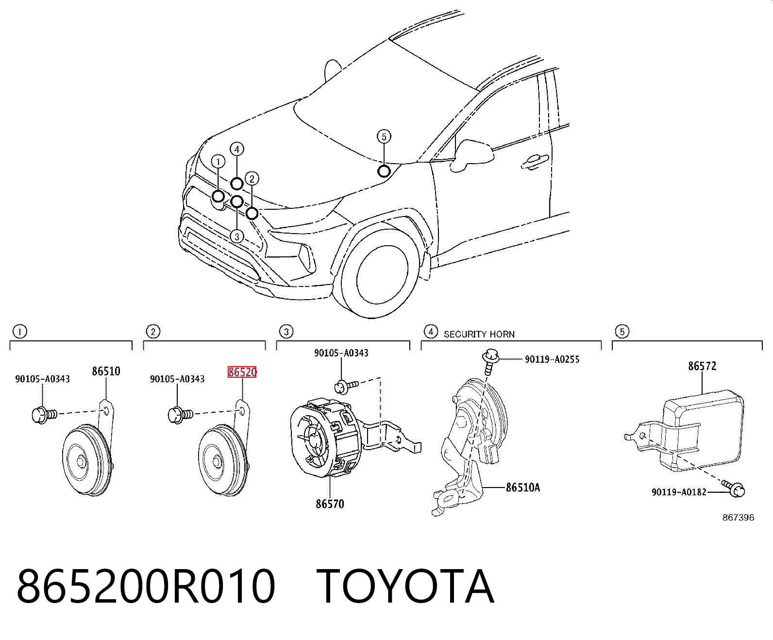 865200R010 Toyota 
