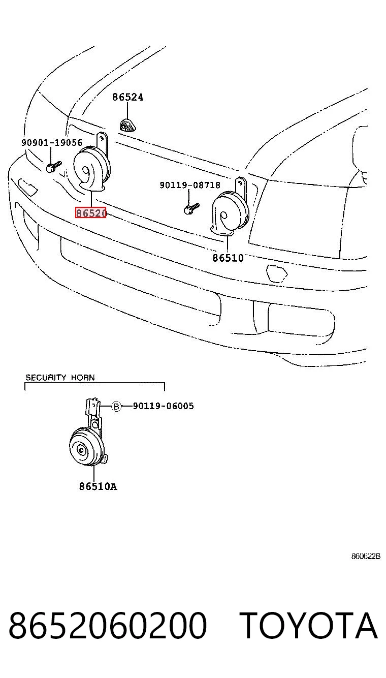 8652060200 Toyota Сигнали звукові