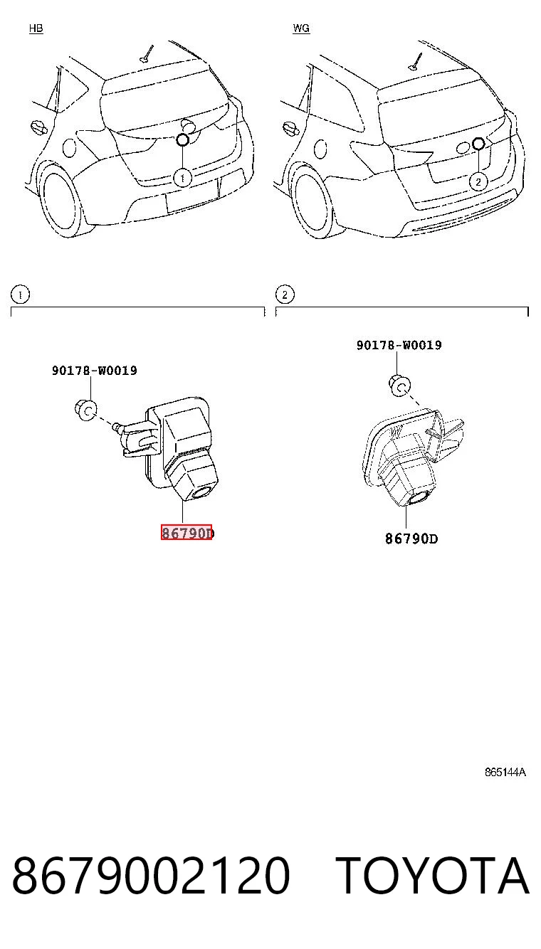 8679002120 Toyota Камера заднього виду