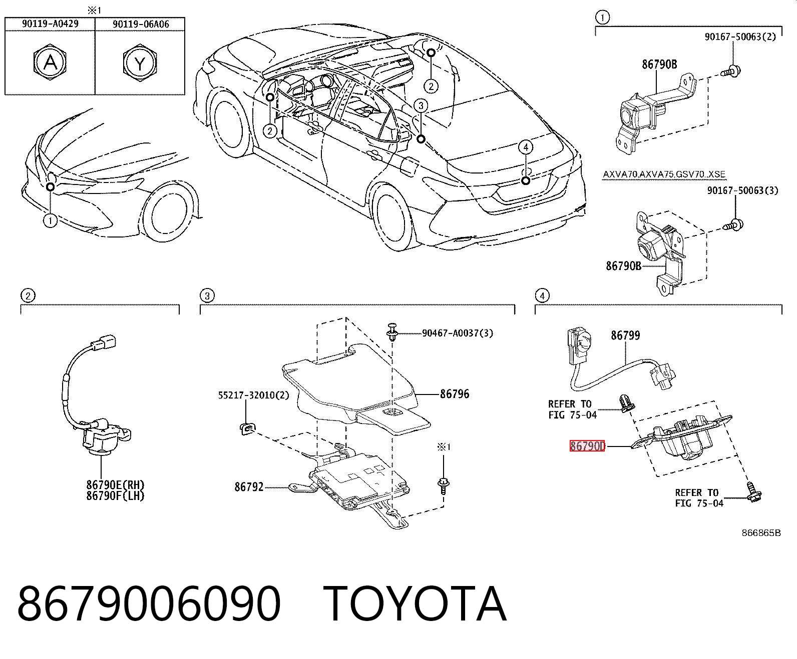 8679006090 Toyota Камера заднього виду
