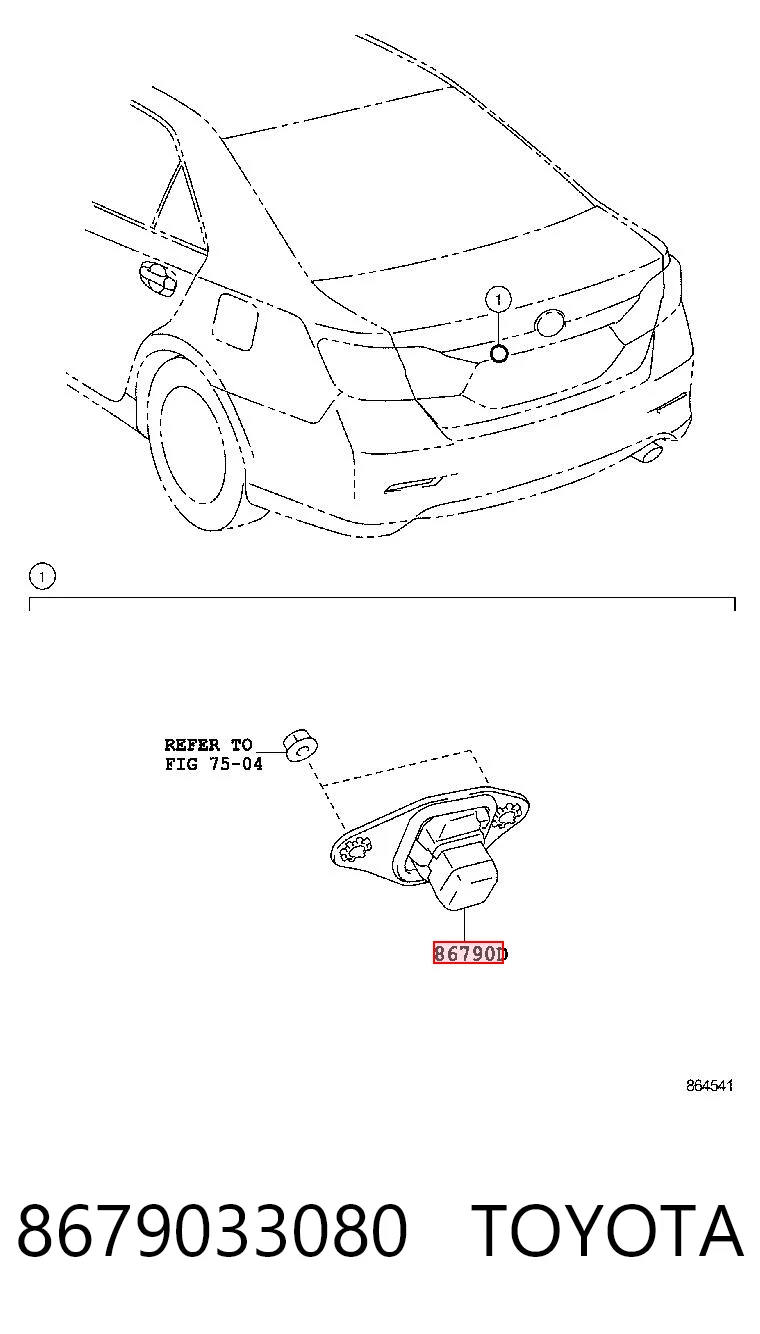 8679033080 Toyota Камера заднього виду