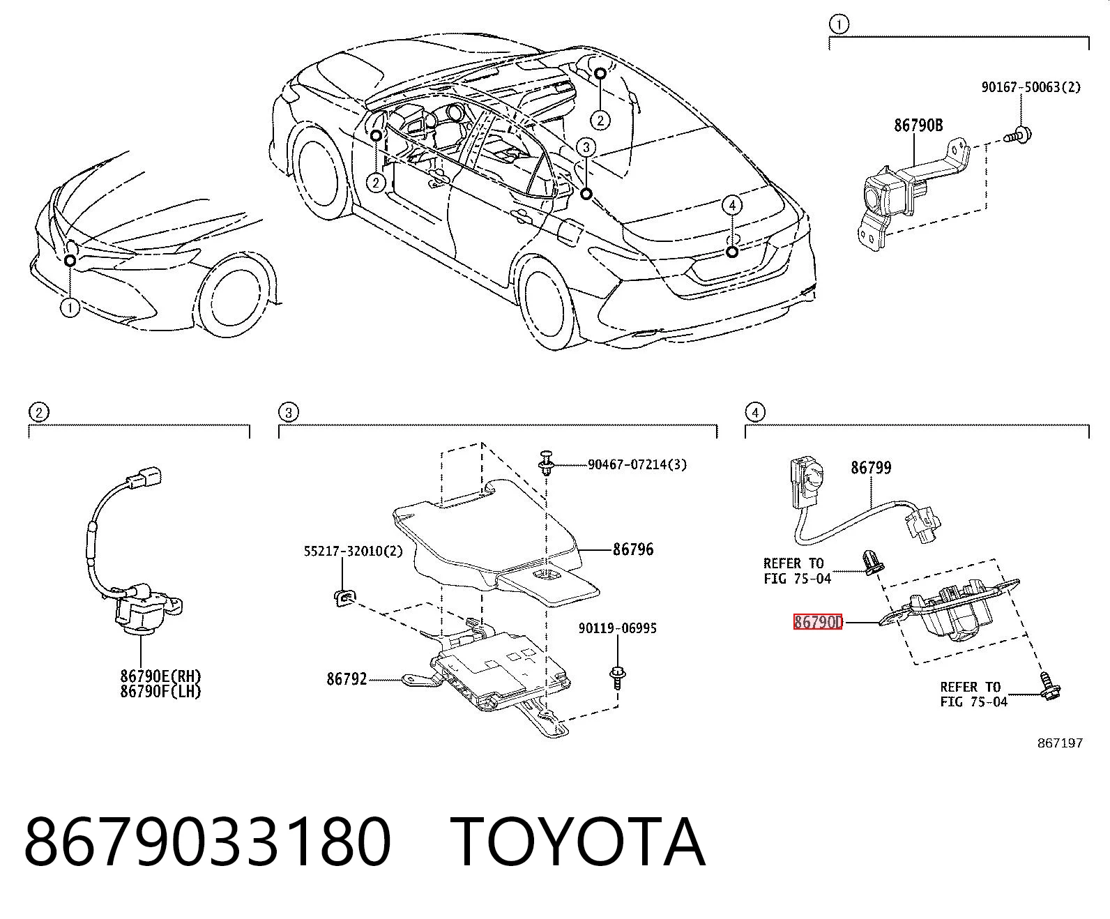 8679033180 Toyota Камера заднього виду