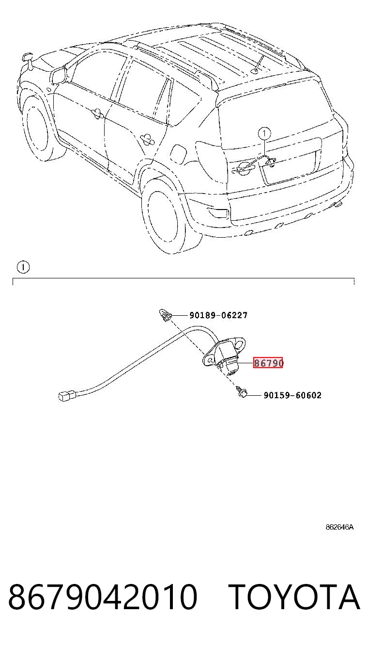 8679042010 Toyota Камера заднього виду