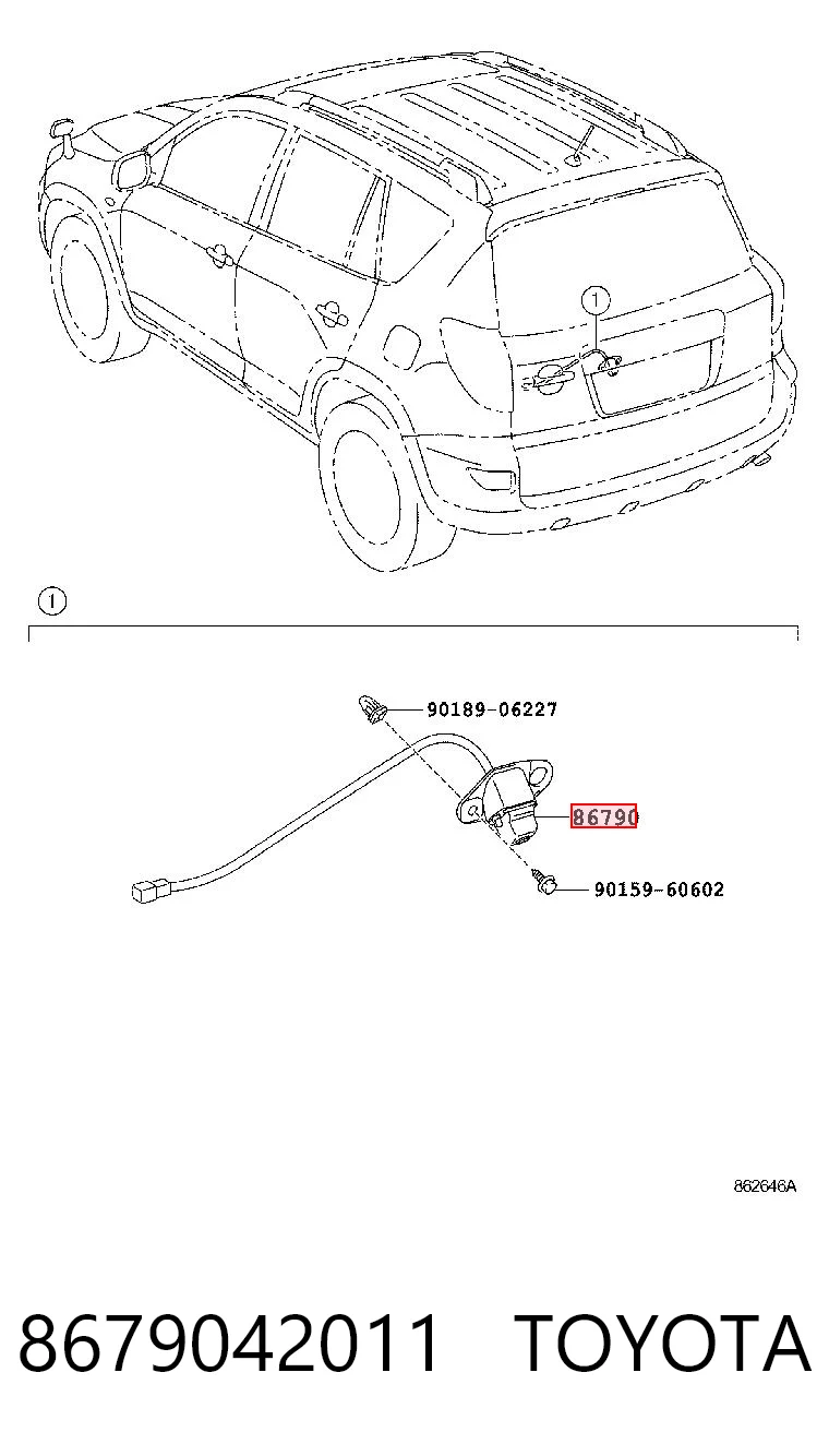 8679042011 Toyota Камера заднього виду