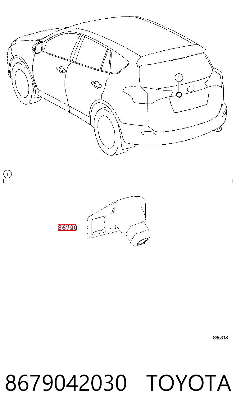 8679042030 Toyota Камера заднього виду