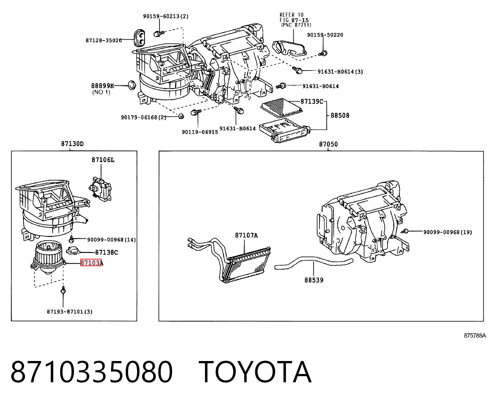 8710335080 Toyota Електромотор пічки