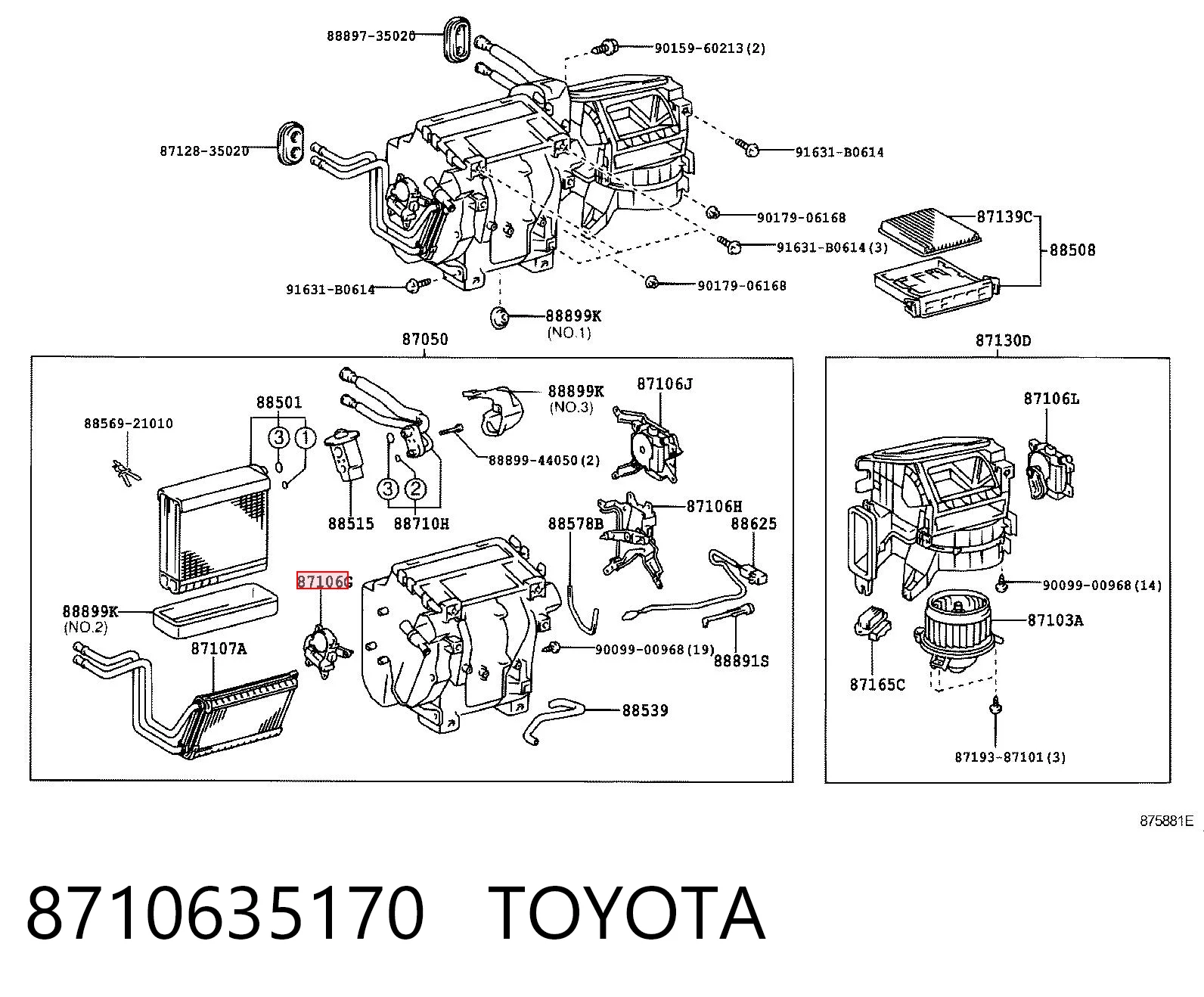 8710635170 Toyota Мотор заслінки печі