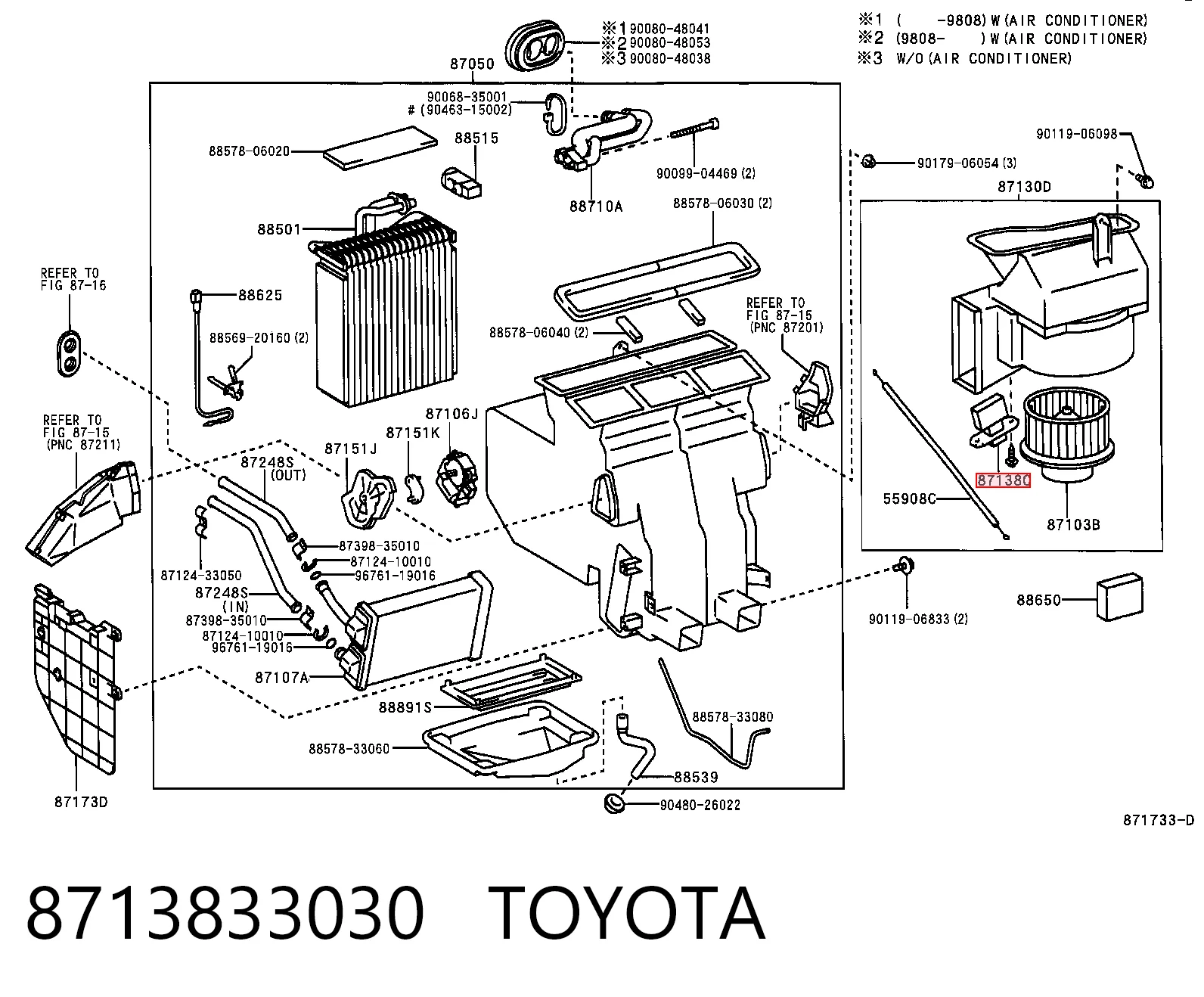 8713833030 Toyota Регулятор оборотів пічки