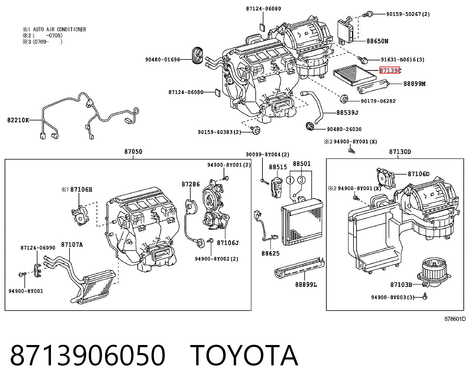 8713906050 Toyota Внутрішньосалонний фільтр