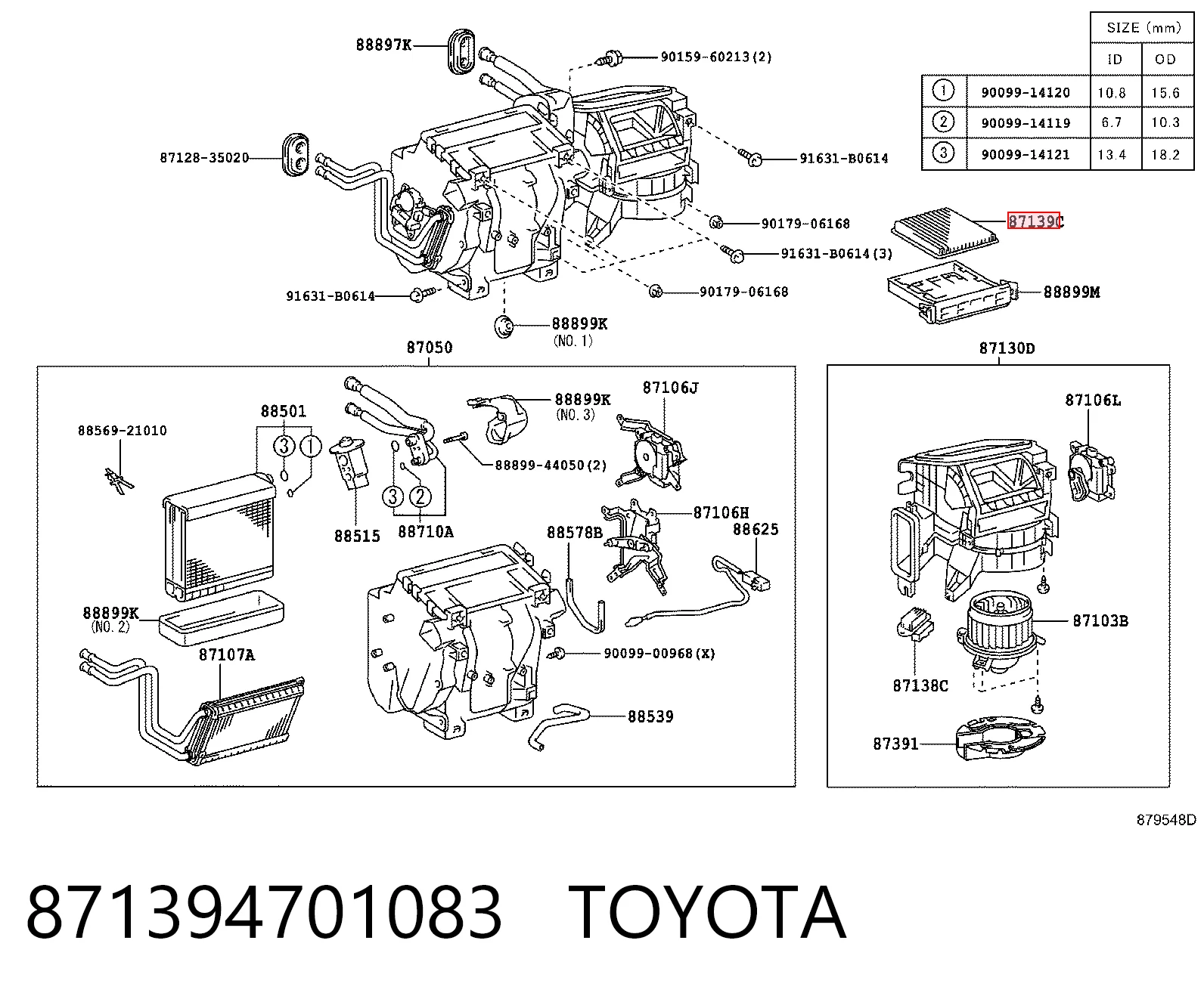 871394701083 Toyota Внутрішньосалонний фільтр