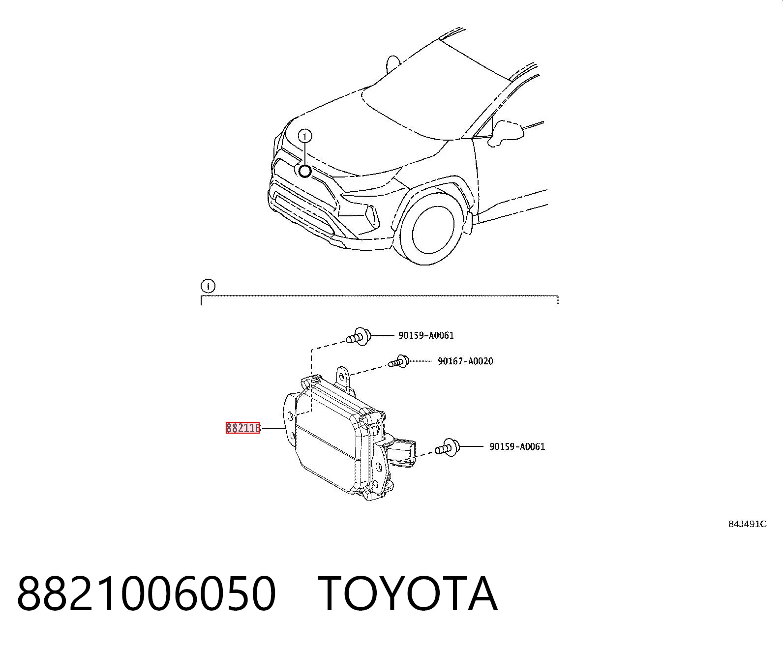 8821006050 Toyota Радарний датчик дистанції