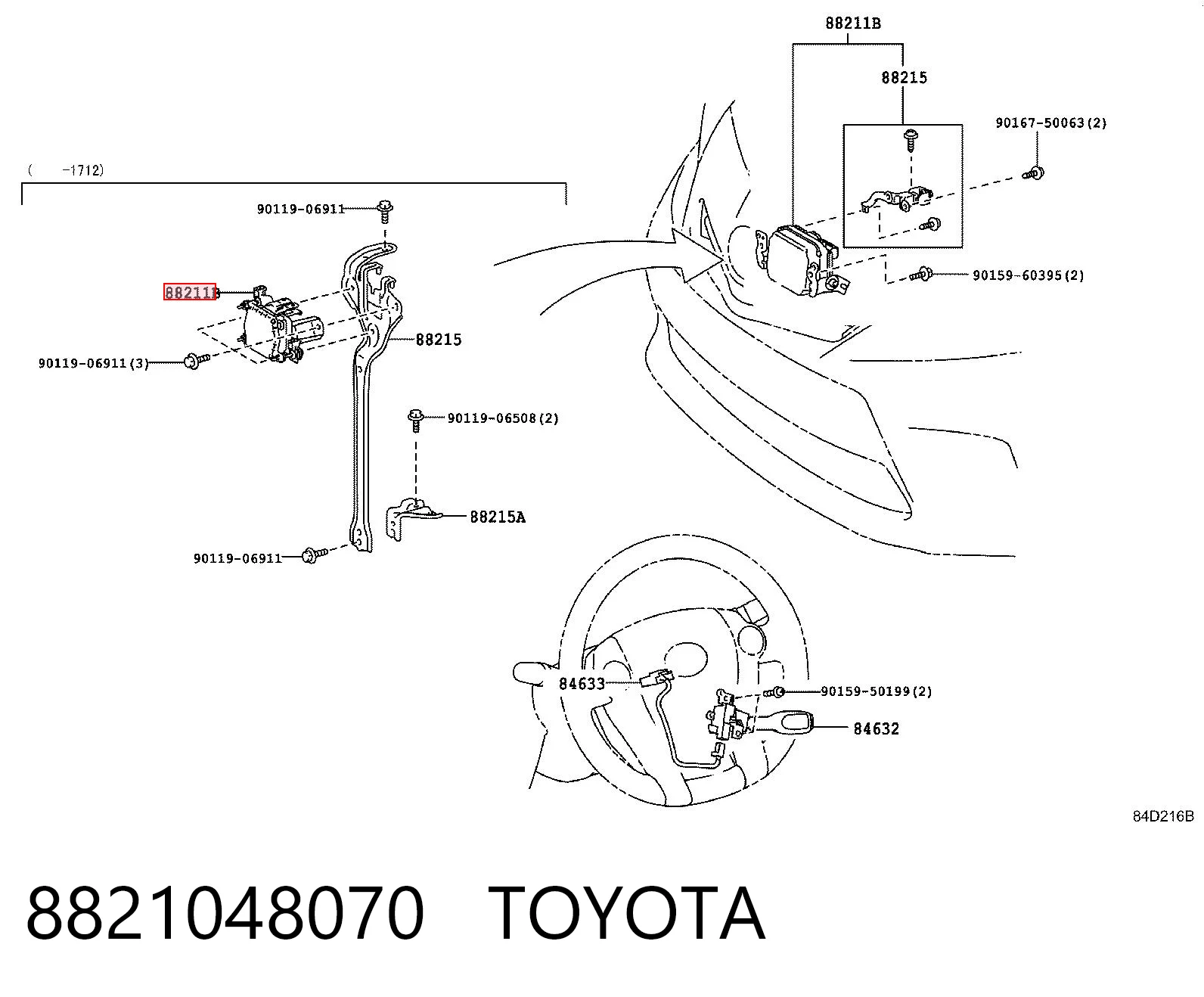 8821048070 Toyota Радарний датчик дистанції