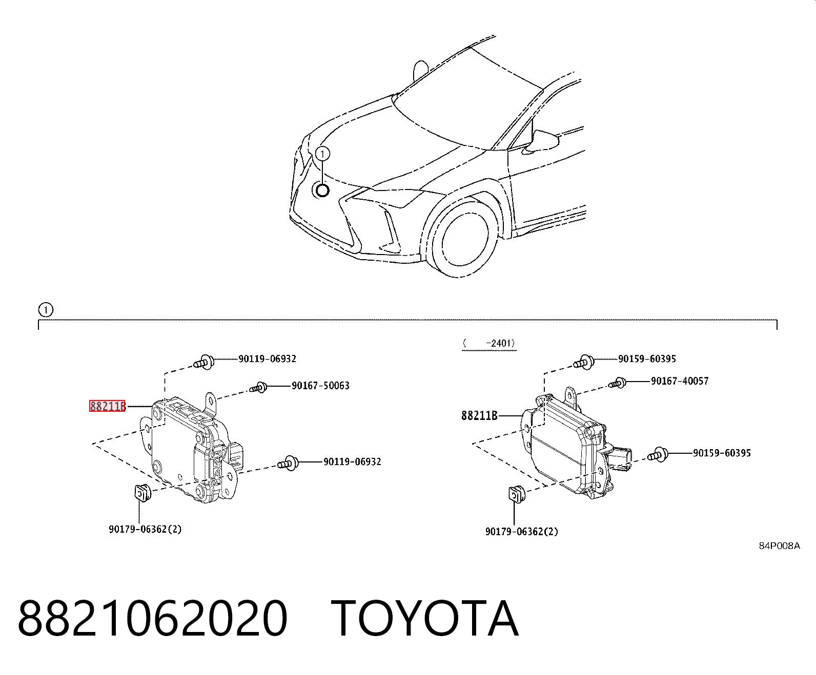 8821062020 Toyota Радарний датчик дистанції