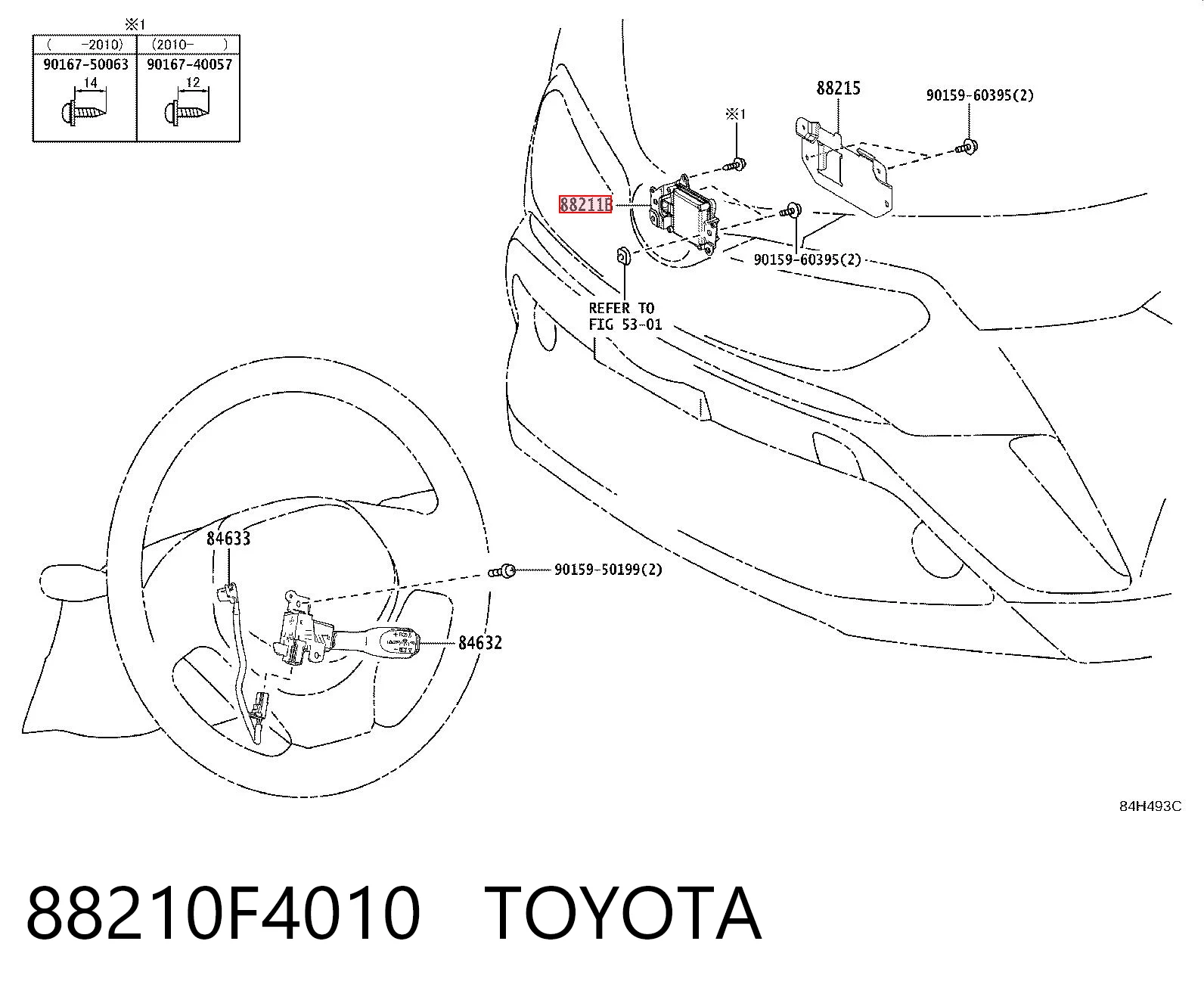 88210F4010 Toyota Радарний датчик дистанції