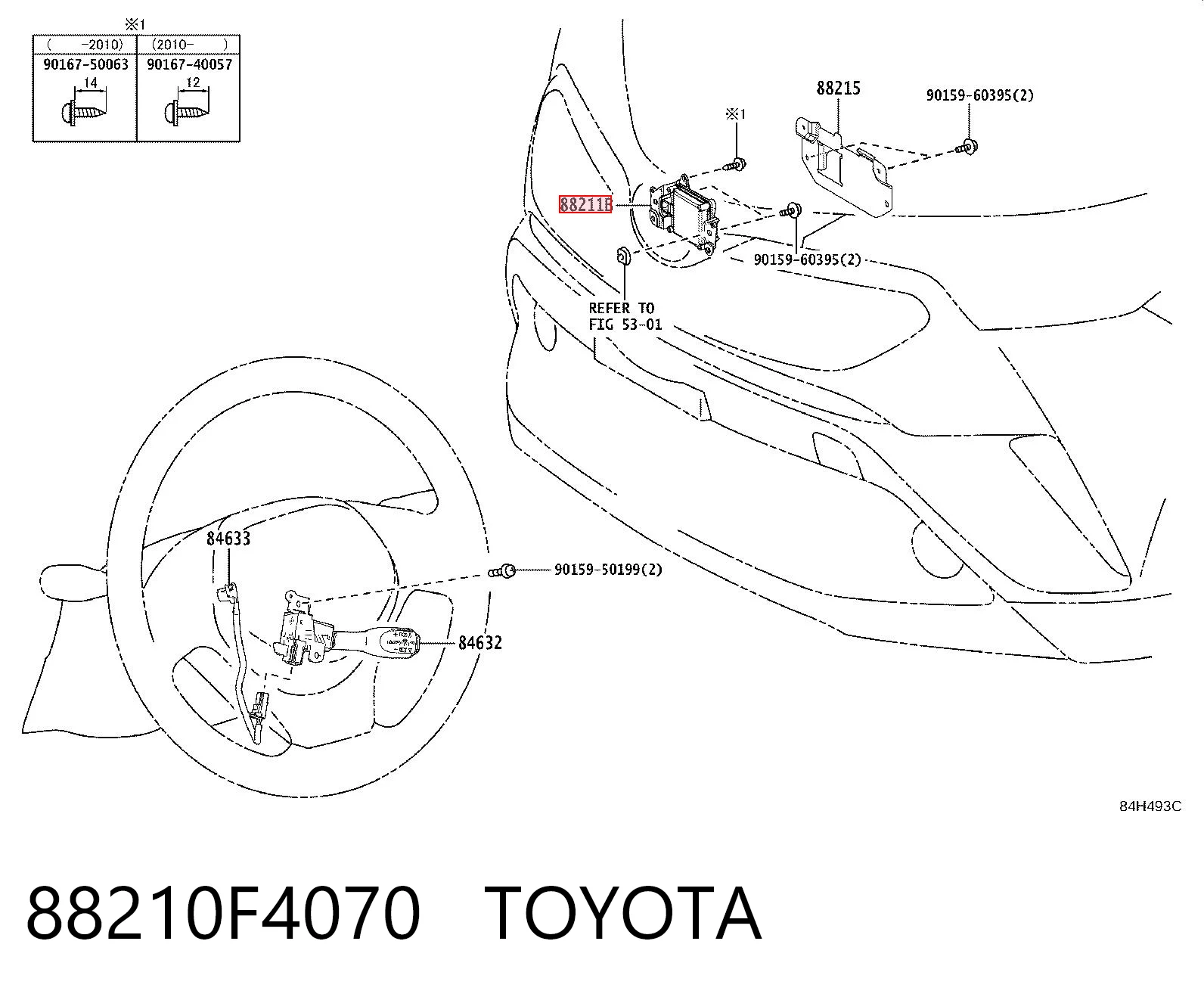 88210F4070 Toyota Радарний датчик дистанції