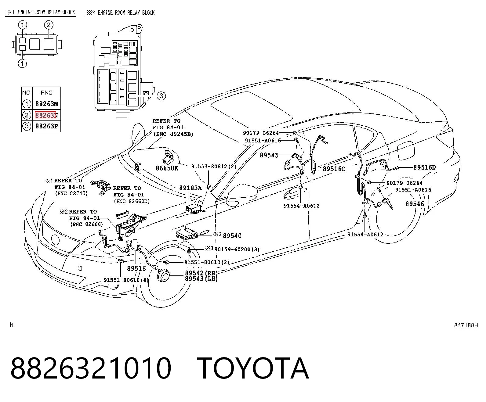 8826321010 Toyota Реле АБС (ABS)