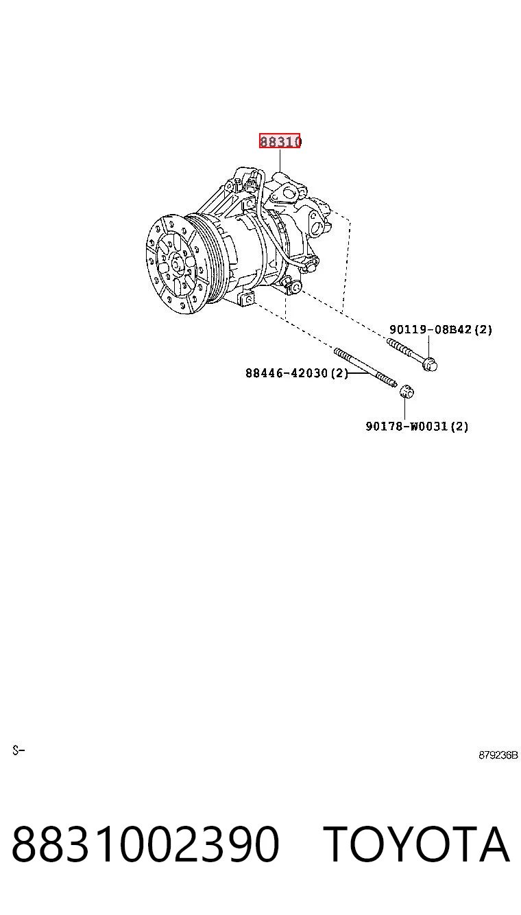 8831002390 Toyota Компресор холодоагенту