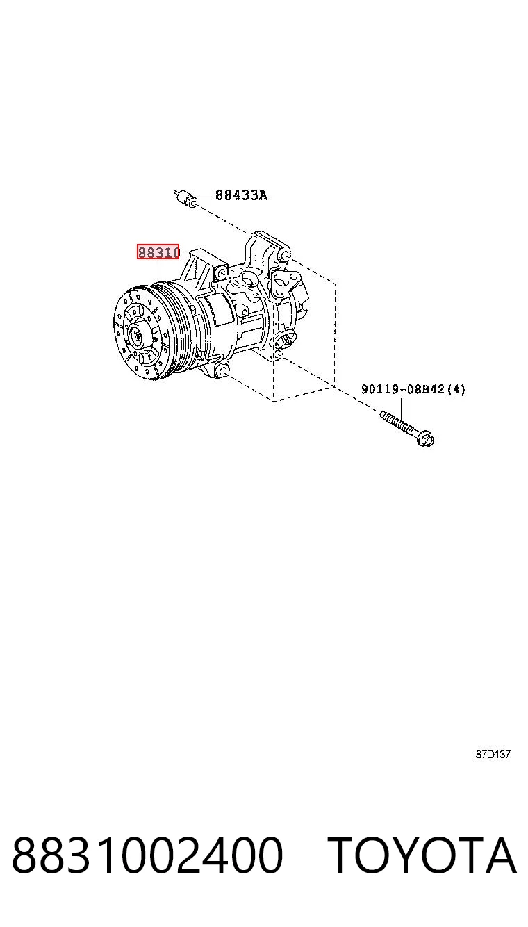 8831002400 Toyota Компресор холодоагенту