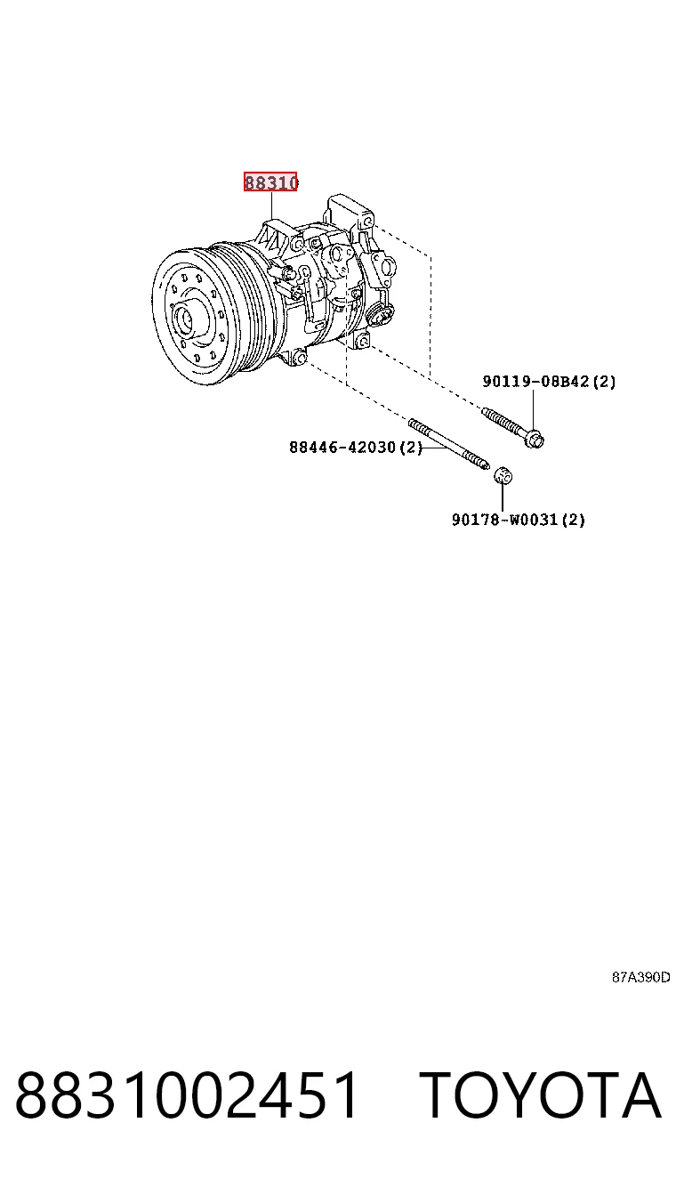 8831002451 Toyota Компресор холодоагенту