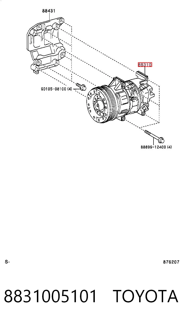 8831005101 Toyota Компресор холодоагенту