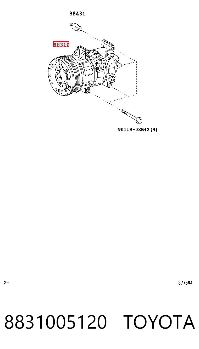 8831005120 Toyota Компресор холодоагенту