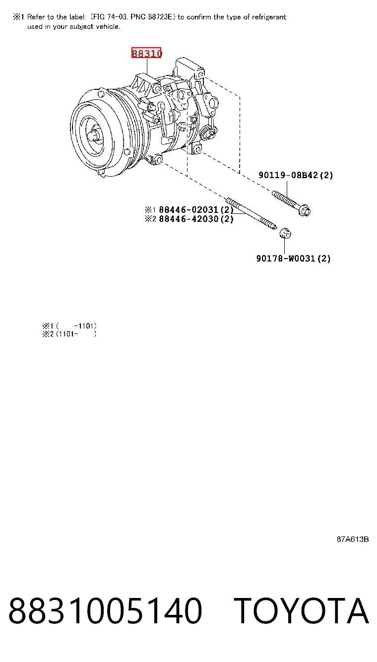 8831005140 Toyota Компресор холодоагенту