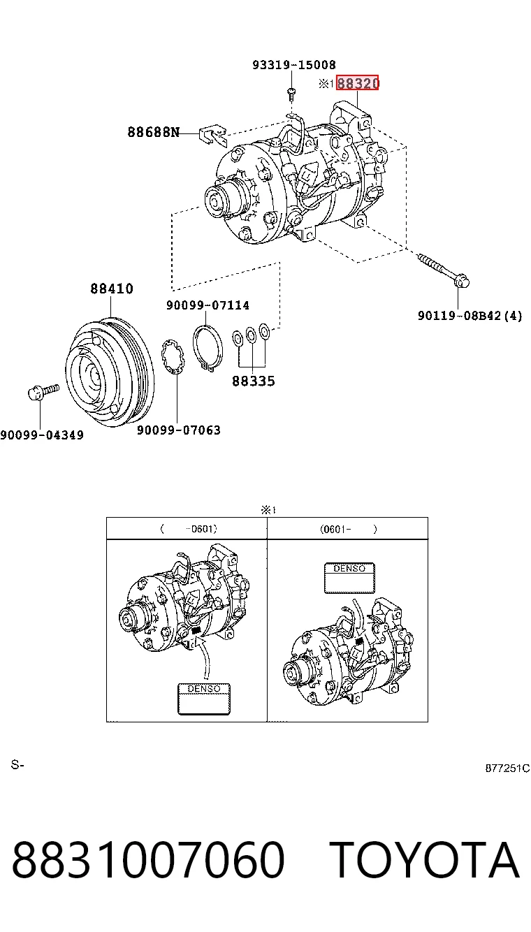 Компресор системи кондиціювання Denso 4472600985 ціна, від 217.63 USD
