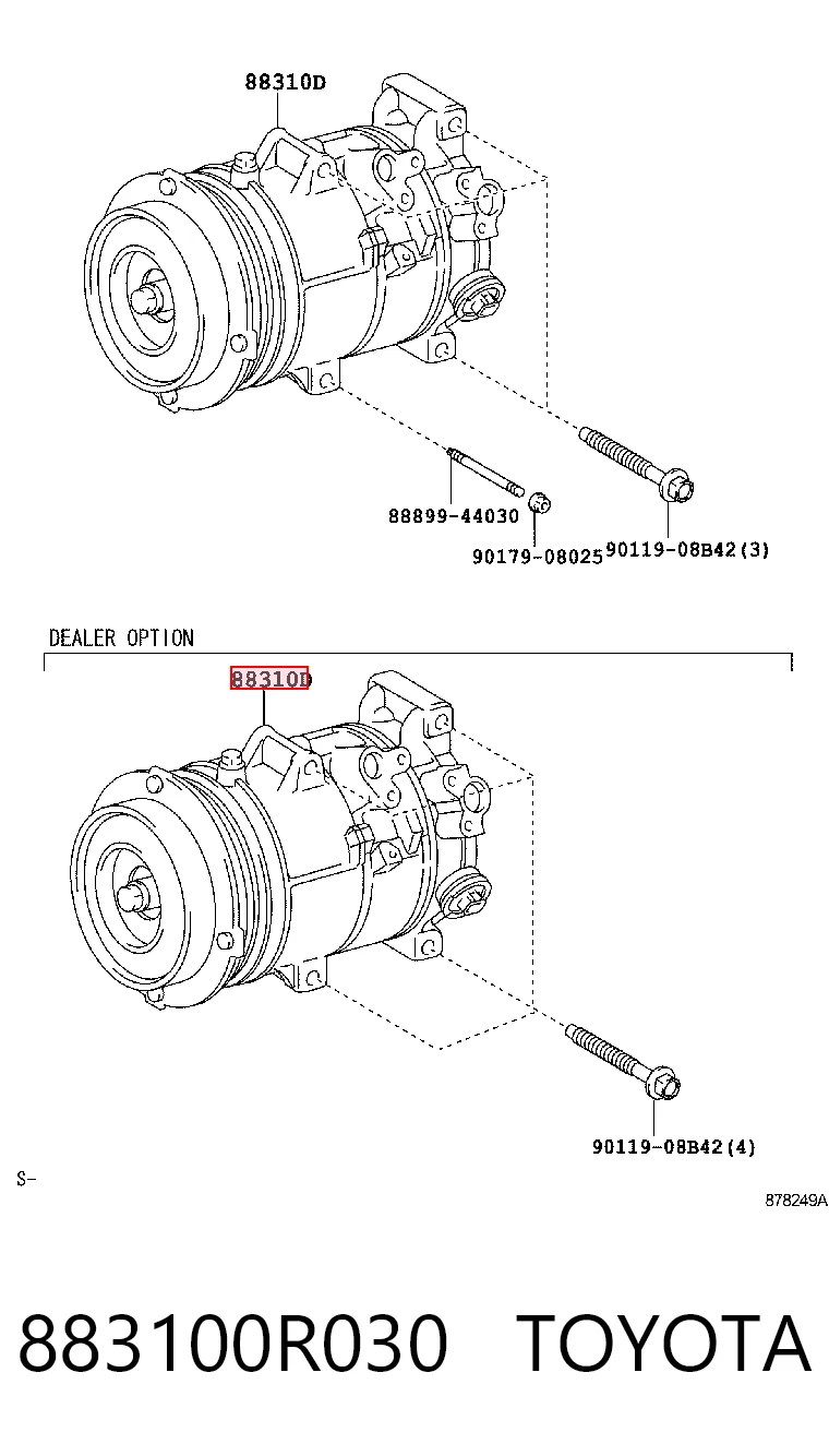 883100R030 Toyota Компресор холодоагенту