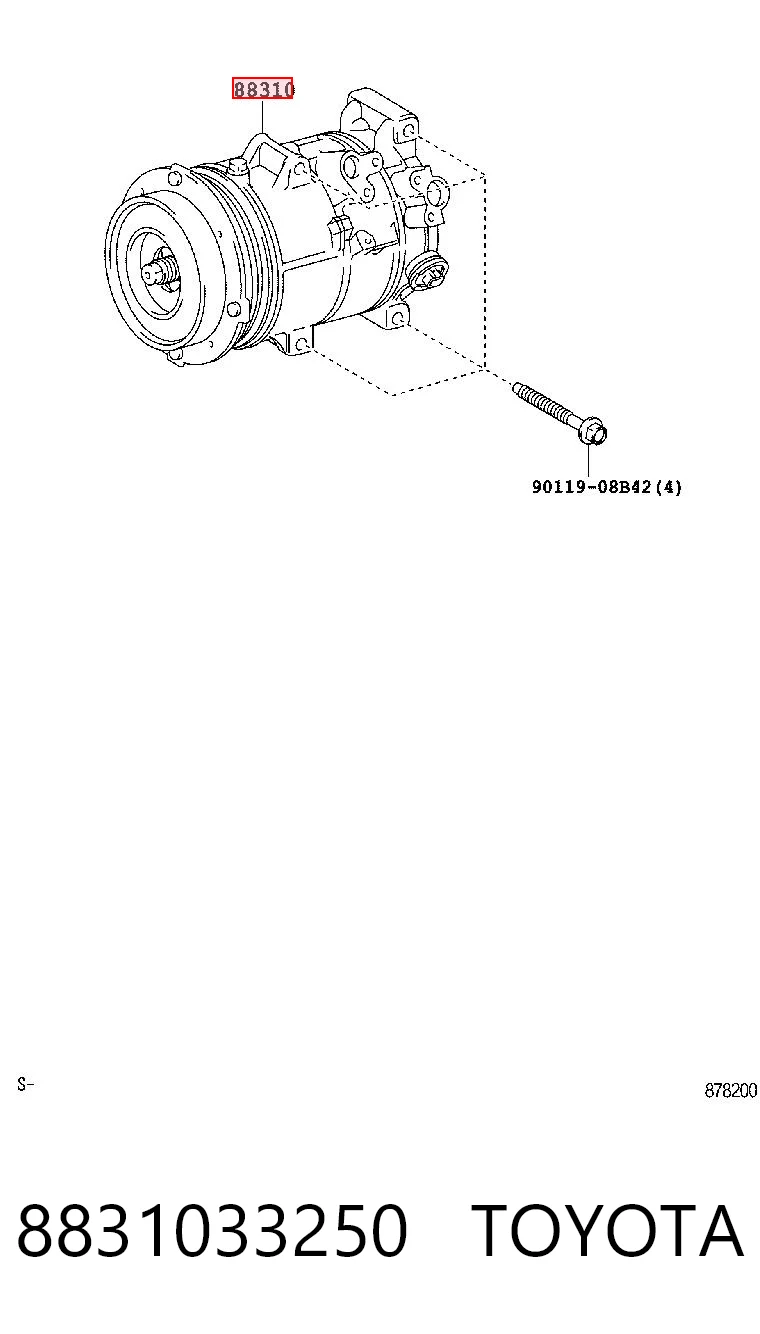 8831033250 Toyota Компресор холодоагенту