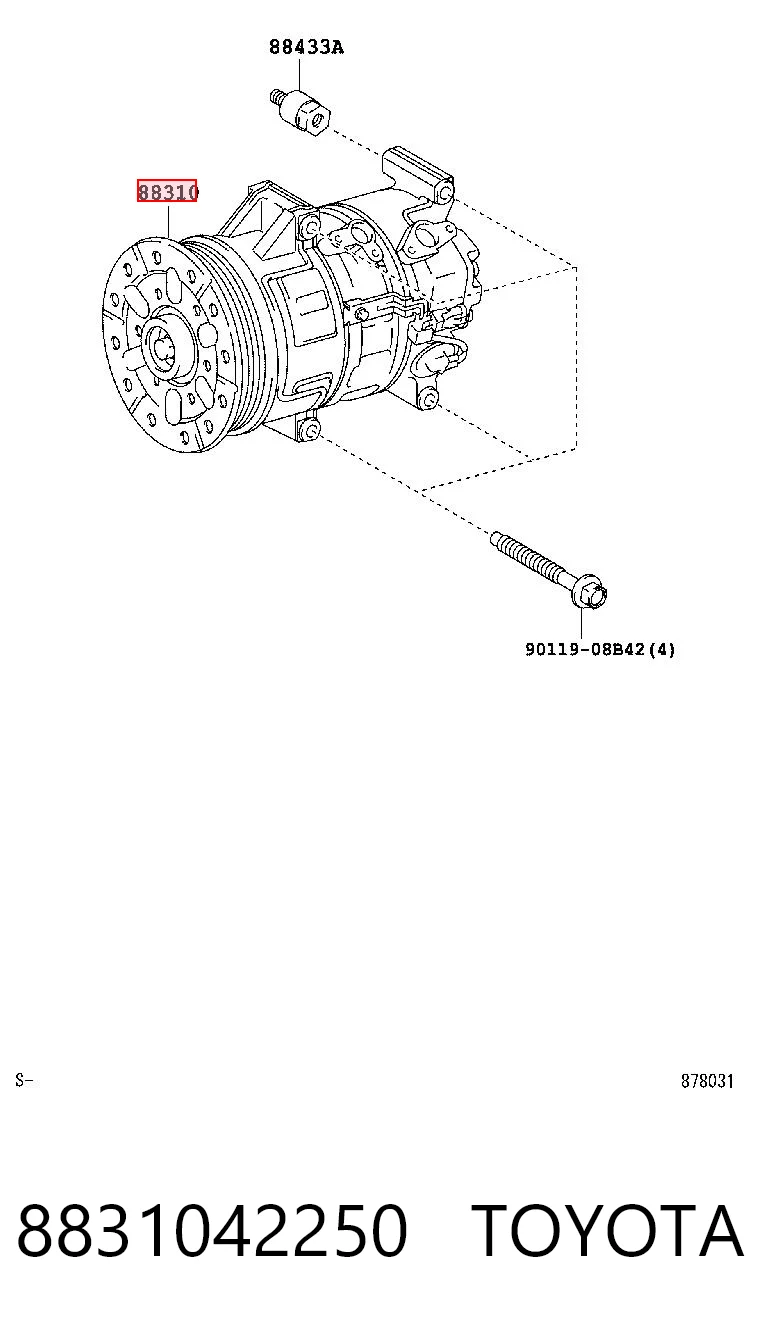 8831042250 Toyota Компресор холодоагенту