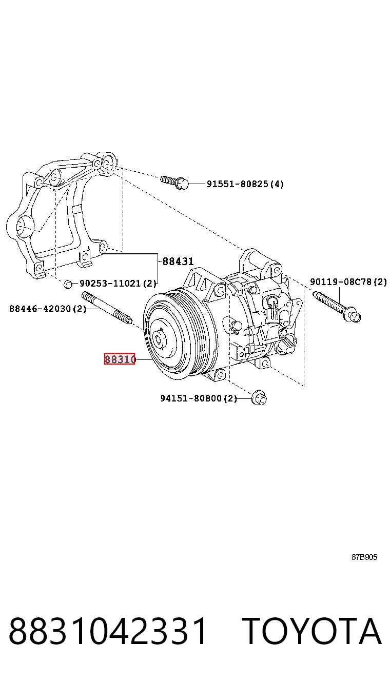 8831042331 Toyota Компресор холодоагенту