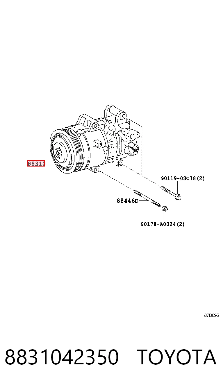 8831042350 Toyota Компресор холодоагенту