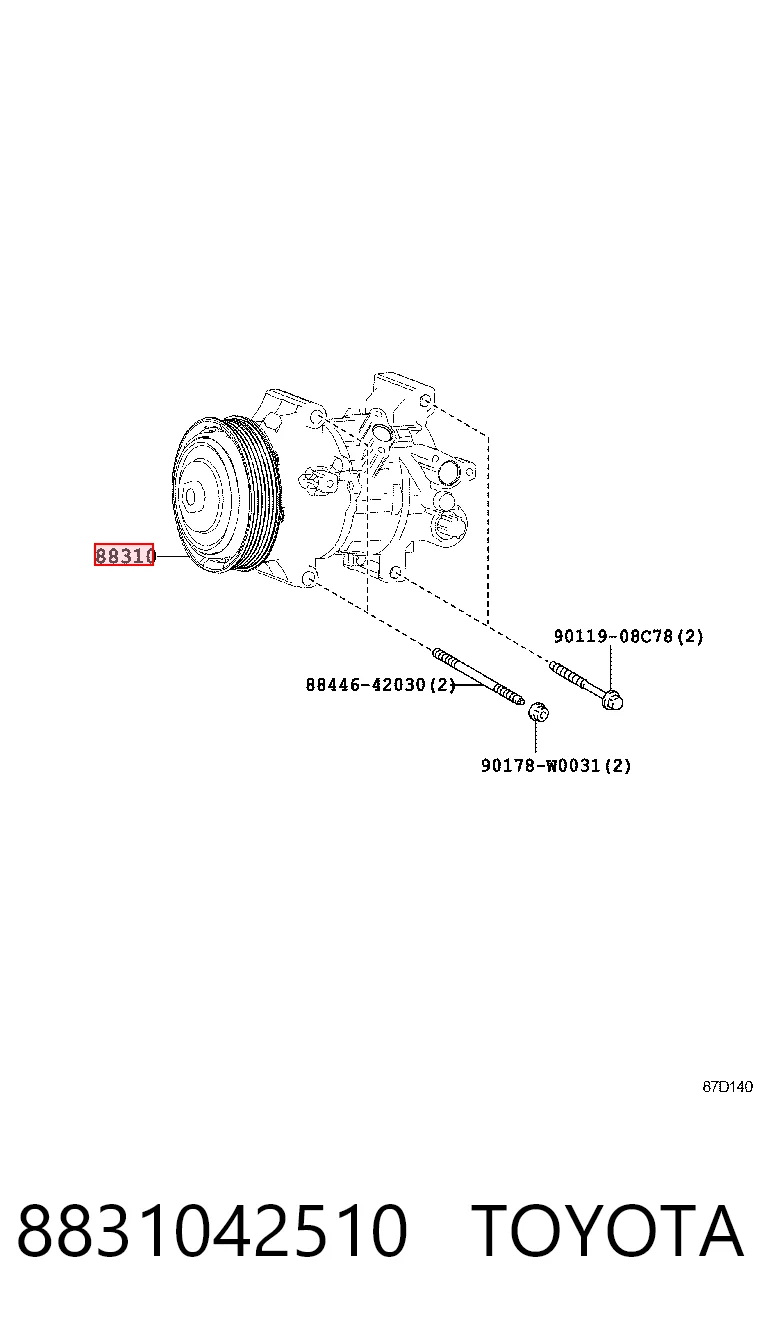 8831042510 Toyota Компресор холодоагенту