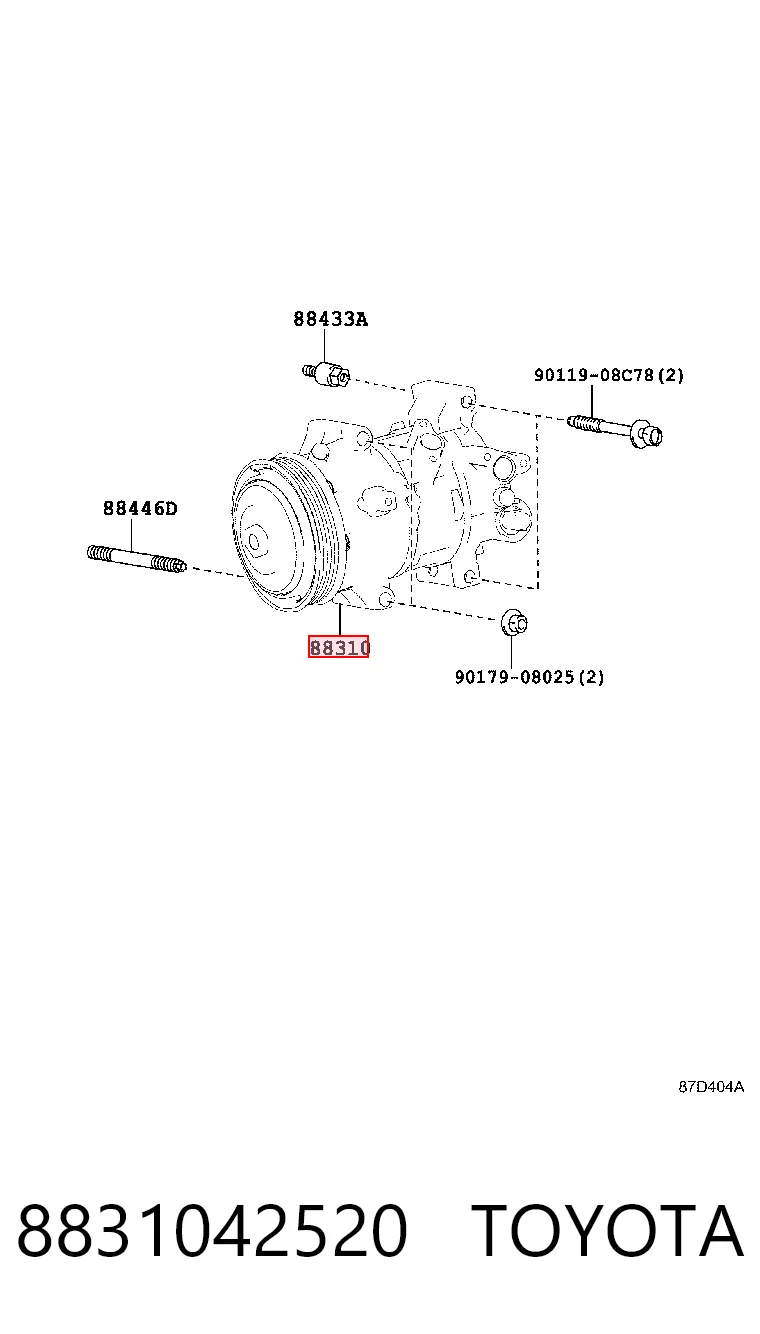  Компресор кондиціонера Toyota RAV4 4