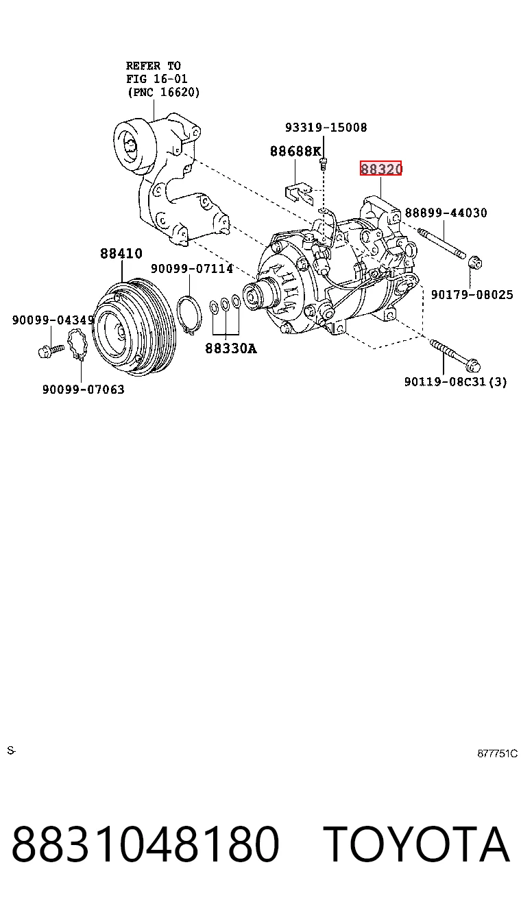 8831048180 Toyota Компресор холодоагенту