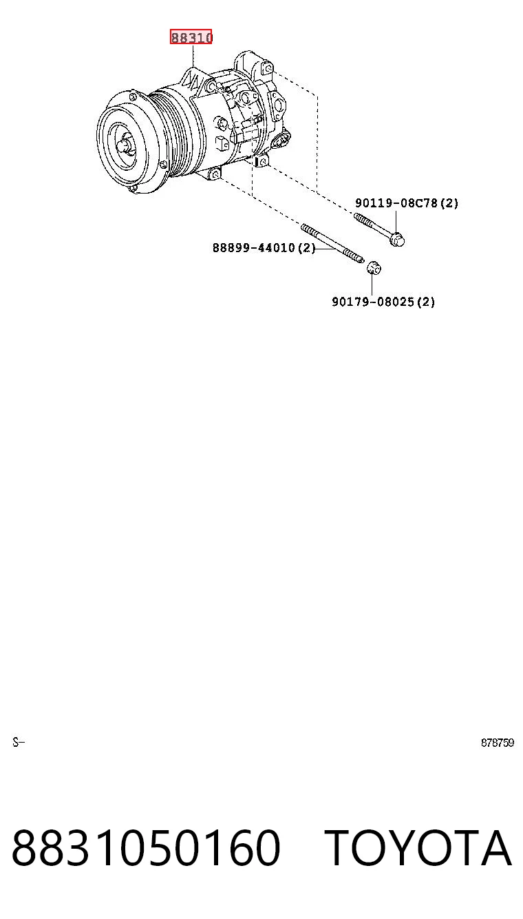 8831050160 Toyota Компресор холодоагенту