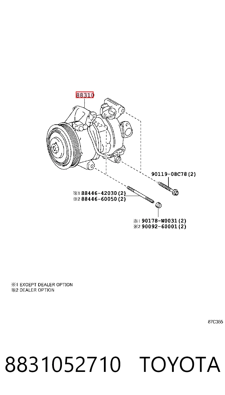 8831052710 Toyota Компресор холодоагенту