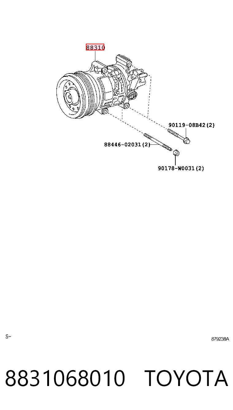8831068010 Toyota Компресор холодоагенту