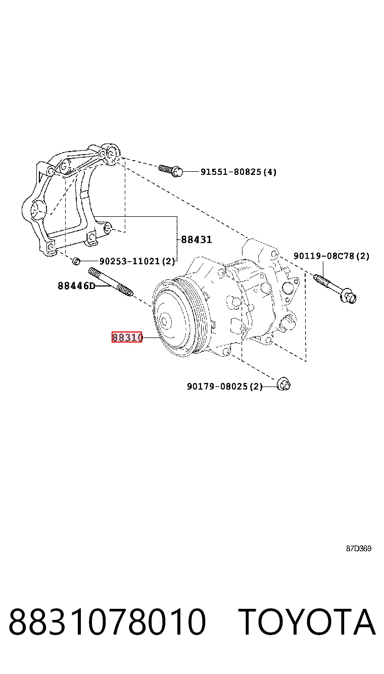 8831078010 Toyota Компресор холодоагенту
