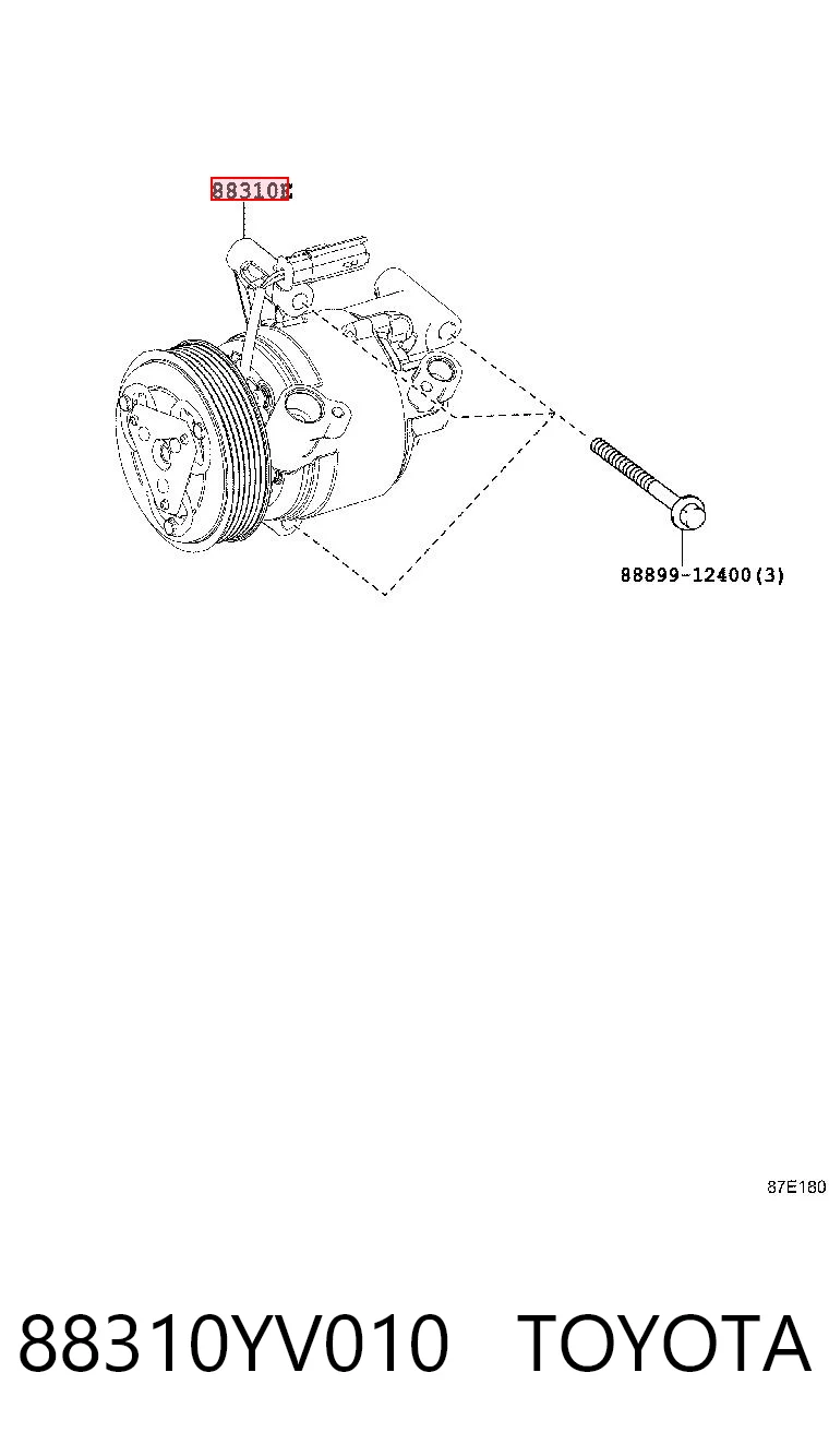 88310YV010 Toyota Компресор холодоагенту