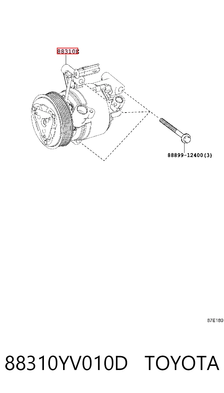 88310YV010D Toyota Компресор холодоагенту